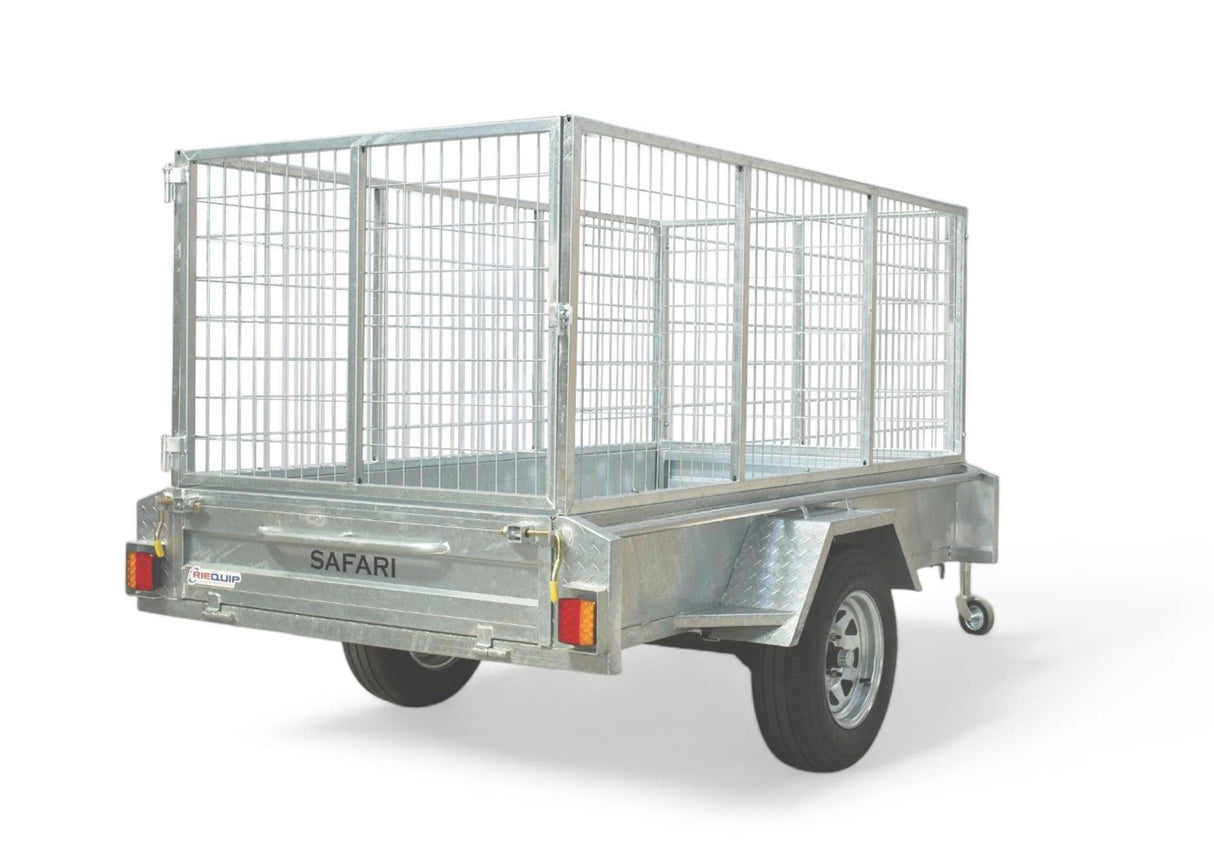 Safari 8x4 Single Axle Box Trailer Incl 900mm Cage