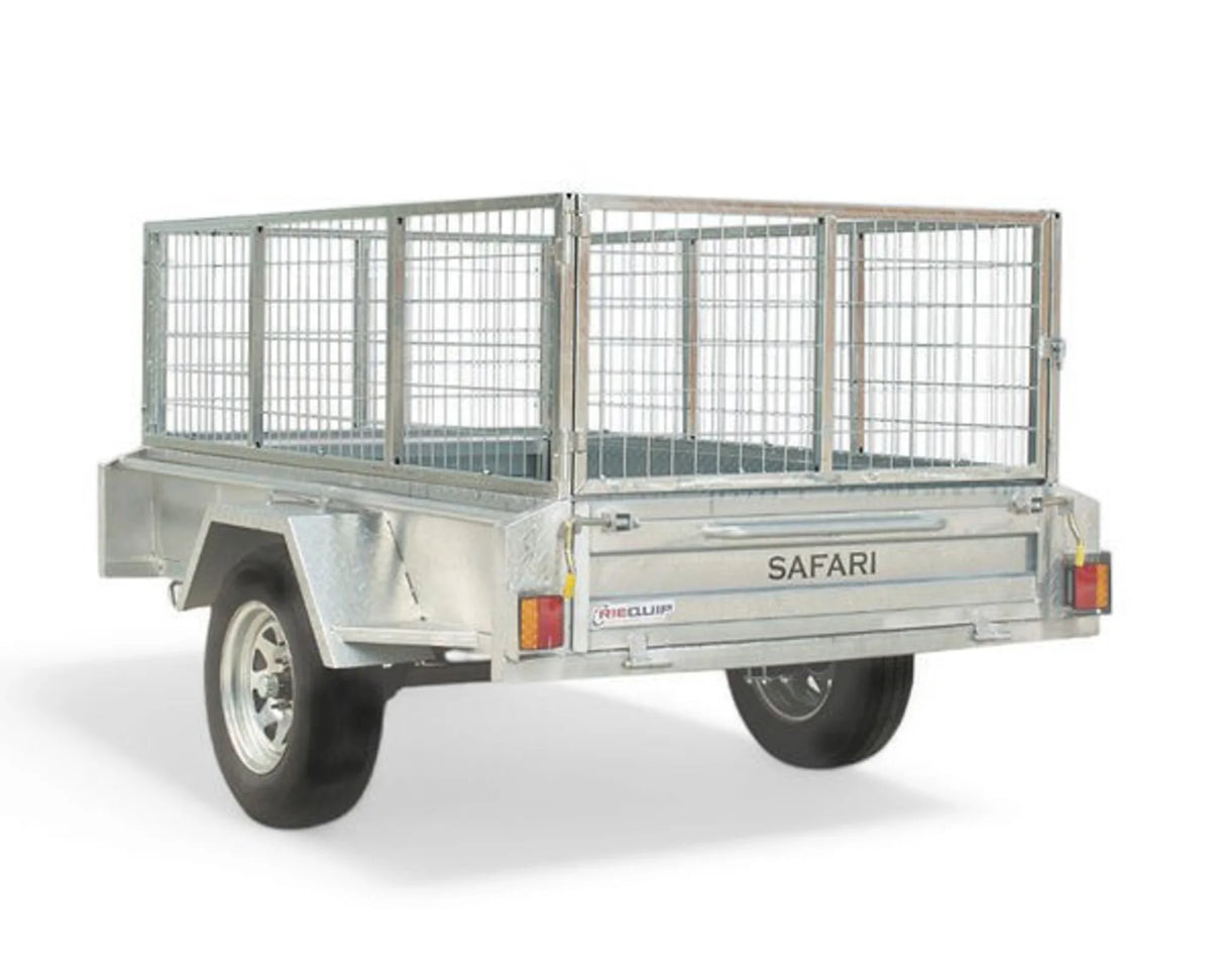 Safari 7x4 Single Axle Box Trailer Incl 600mm Cage