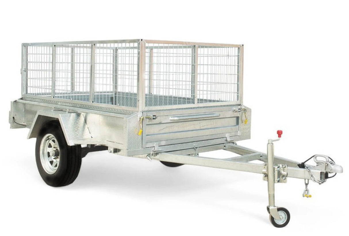 Safari 7x4 Single Axle Box Trailer Incl 600mm Cage