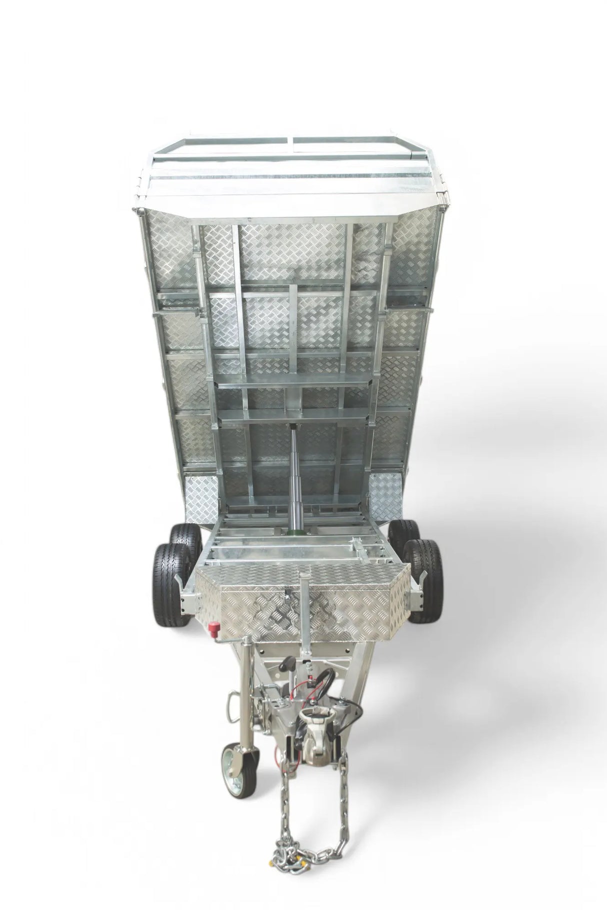 Safari Flatdeck Hydraulic Tipping 10x6 Tandem Axle Trailer 3500kg GVM Optional 1200mm Cage