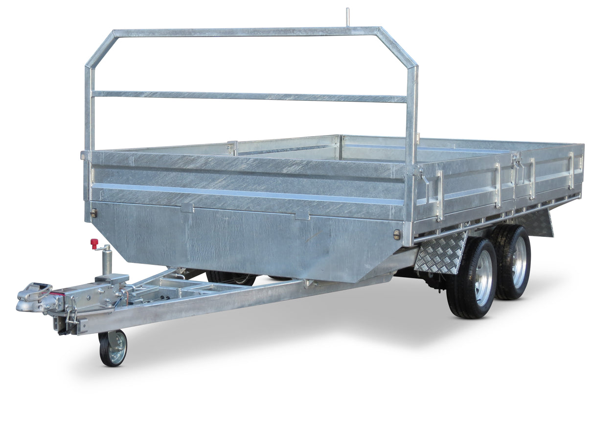 Safari 12x7 Tandem Axle Flatdeck Trailer 3500kg GVM Optional 1200mm Cage