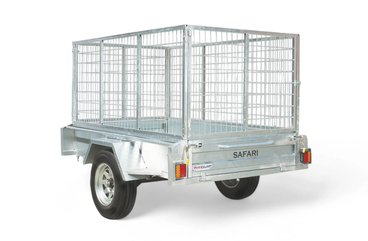 Safari 7x4 Single Axle Box Trailer Incl 900mm Cage