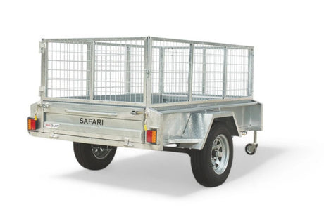 Safari 7x4 Single Axle Box Trailer Incl 600mm Cage