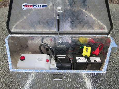 Hydraulic Tipping 10x5 Tandem Axle Box Trailer engine