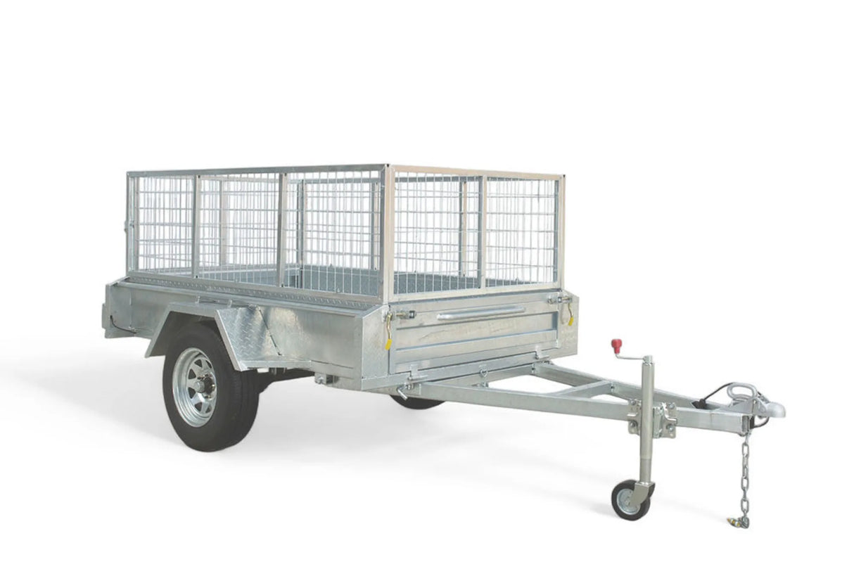 Safari 8x4 Single Axle Box Trailer Incl 600mm Cage