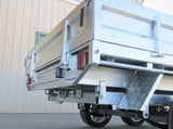 Safari Flatdeck Hydraulic Tipping 12x7 Tandem Axle Trailer 3500kg GVM Optional 1200mm Cage